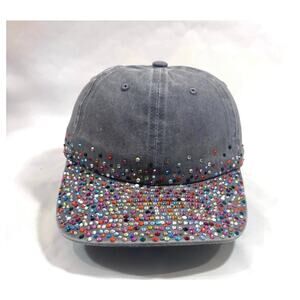 Colorful Rhinestone studded Ladies Bling Streetwear Activewear Baseball Cap Hat